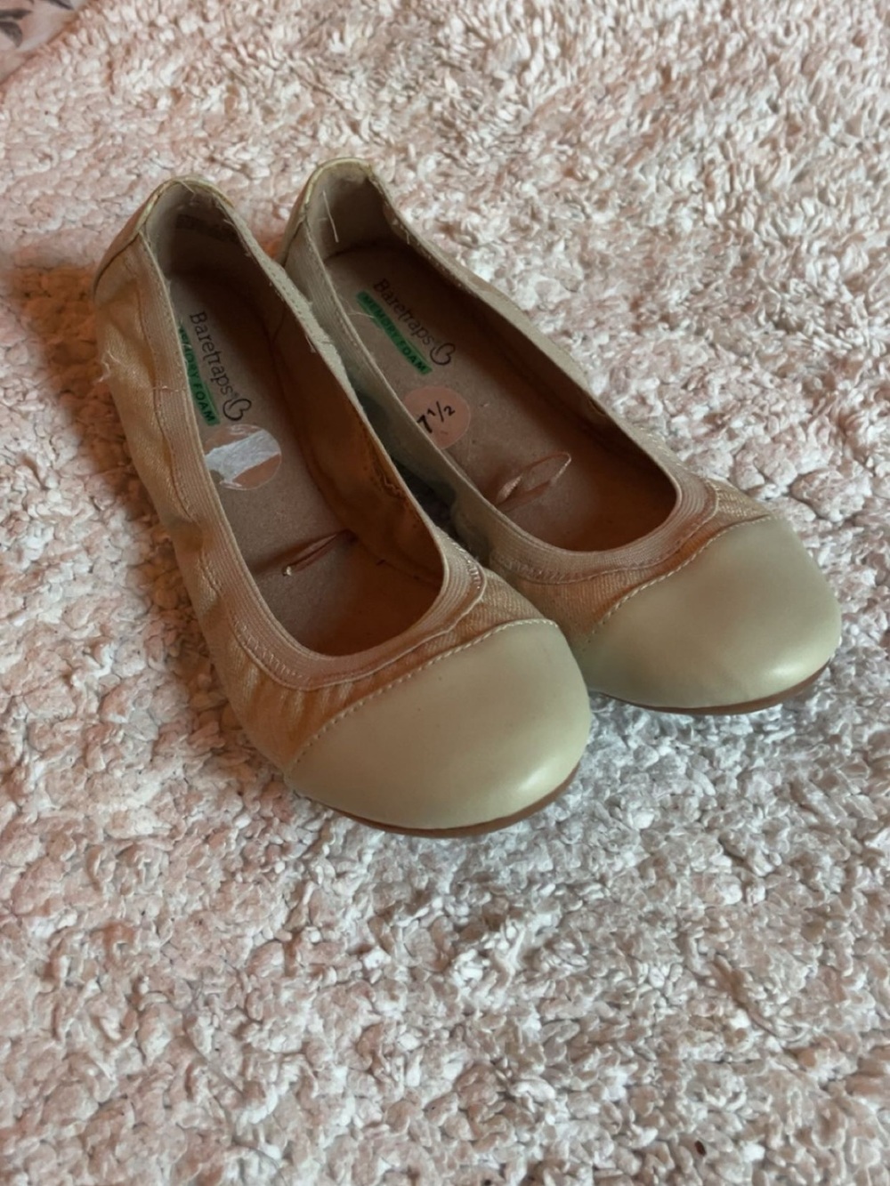 BareTraps Taupe Beige Women’s Slip-On Ballet Flats